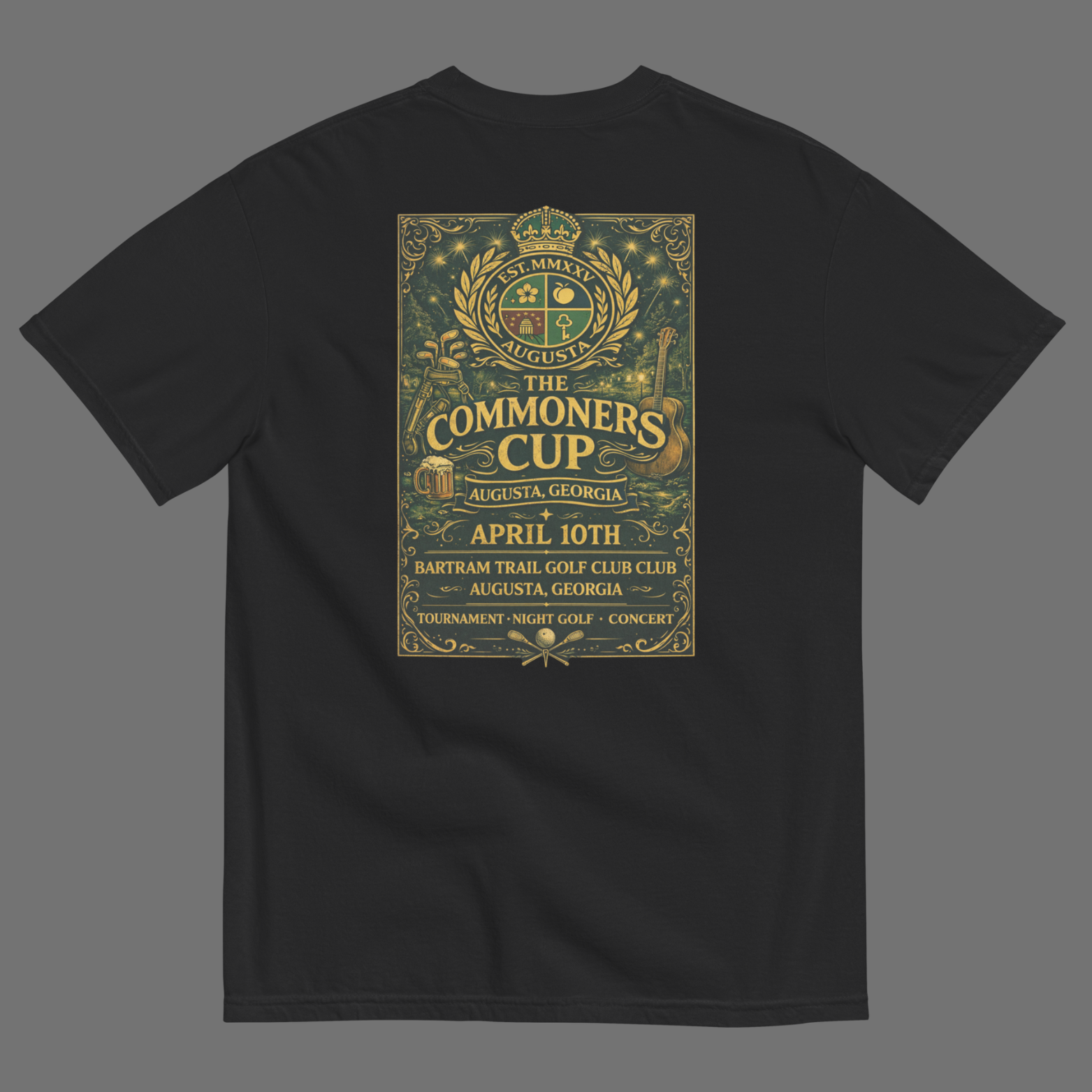 Black Bored Caddy x Commoners Cup T-Shirt